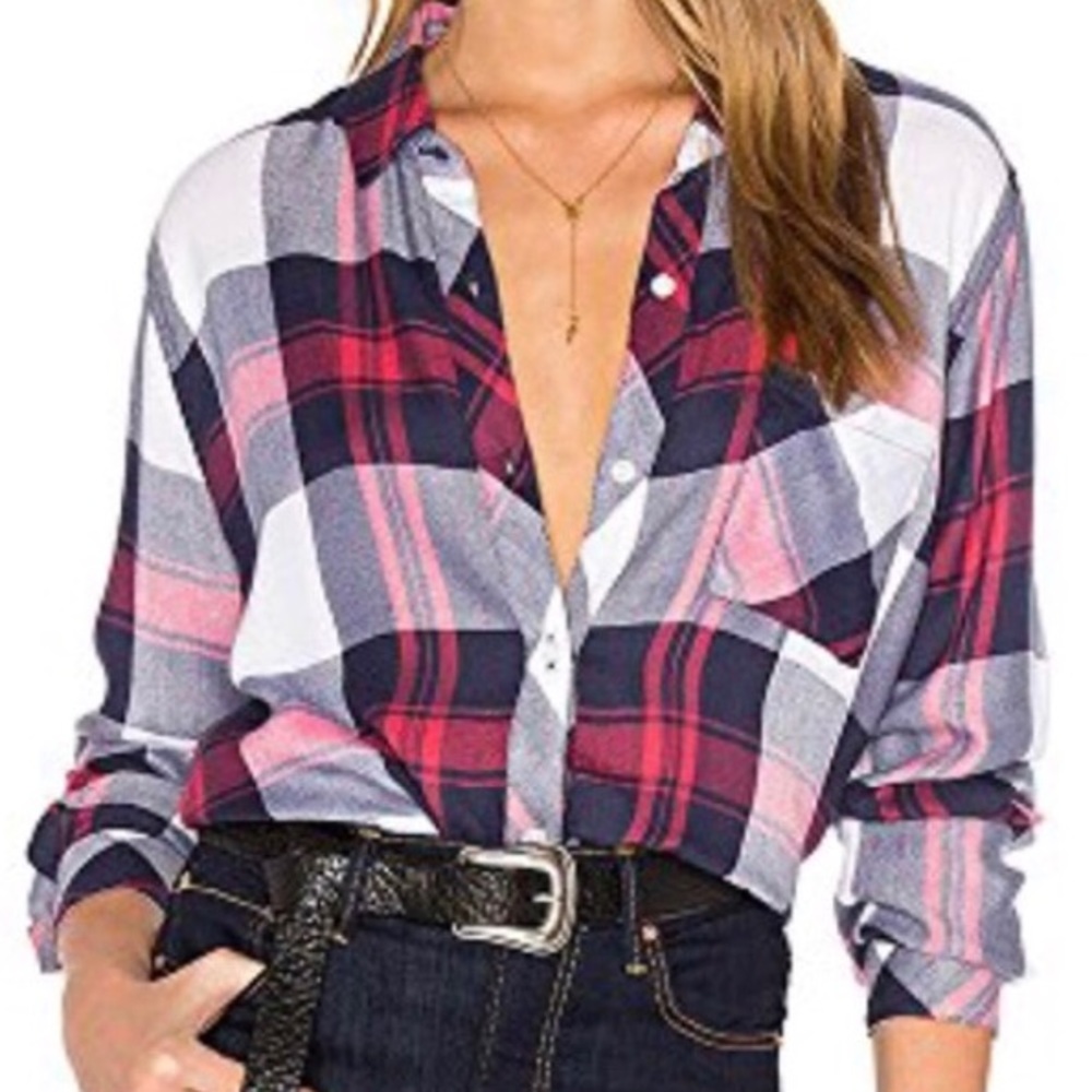 Rails White, Indigo, Blush Shirt